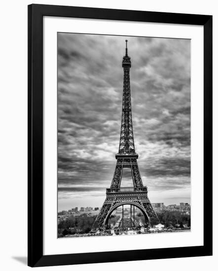 Eiffel Tower, Paris, France - Black and White Photography-Philippe Hugonnard-Framed Photographic Print