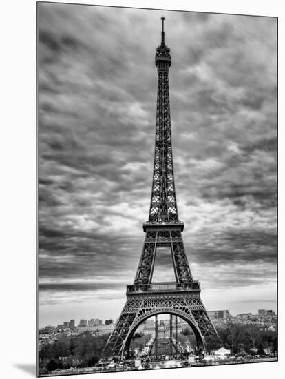 Eiffel Tower, Paris, France - Black and White Photography-Philippe Hugonnard-Mounted Photographic Print