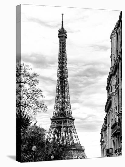 Eiffel Tower, Paris, France - Black and White Photography-Philippe Hugonnard-Stretched Canvas