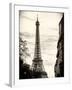 Eiffel Tower, Paris, France - Sepia - Tone Vintage Photography-Philippe Hugonnard-Framed Photographic Print