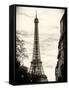 Eiffel Tower, Paris, France - Sepia - Tone Vintage Photography-Philippe Hugonnard-Framed Stretched Canvas