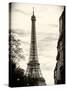 Eiffel Tower, Paris, France - Sepia - Tone Vintage Photography-Philippe Hugonnard-Stretched Canvas