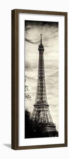 Eiffel Tower, Paris, France - Sepia - Tone Vintique Photography-Philippe Hugonnard-Framed Photographic Print