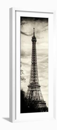 Eiffel Tower, Paris, France - Sepia - Tone Vintique Photography-Philippe Hugonnard-Framed Photographic Print