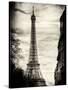 Eiffel Tower, Paris, France - Sepia - Tone Vintique Photography-Philippe Hugonnard-Stretched Canvas