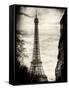 Eiffel Tower, Paris, France - Sepia - Tone Vintique Photography-Philippe Hugonnard-Framed Stretched Canvas