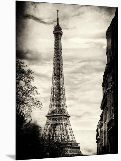 Eiffel Tower, Paris, France - Sepia - Tone Vintique Photography-Philippe Hugonnard-Mounted Photographic Print