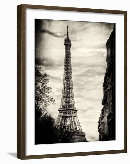 Eiffel Tower, Paris, France - Sepia - Tone Vintique Photography-Philippe Hugonnard-Framed Photographic Print