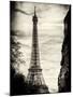 Eiffel Tower, Paris, France - Sepia - Tone Vintique Photography-Philippe Hugonnard-Mounted Photographic Print