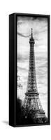 Eiffel Tower, Paris, France - Vintique Black and White Photography-Philippe Hugonnard-Framed Stretched Canvas