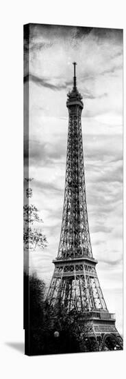 Eiffel Tower, Paris, France - Vintique Black and White Photography-Philippe Hugonnard-Stretched Canvas