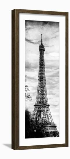 Eiffel Tower, Paris, France - Vintique Black and White Photography-Philippe Hugonnard-Framed Photographic Print