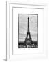 Eiffel Tower, Paris, France - White Frame and Full Format - Black and White Photography-Philippe Hugonnard-Framed Art Print