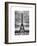 Eiffel Tower, Paris, France - White Frame and Full Format - Black and White Photography-Philippe Hugonnard-Framed Art Print