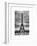 Eiffel Tower, Paris, France - White Frame and Full Format - Black and White Photography-Philippe Hugonnard-Framed Art Print