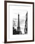 Eiffel Tower, Paris, France - White Frame and Full Format - Black and White Photography-Philippe Hugonnard-Framed Art Print