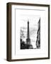 Eiffel Tower, Paris, France - White Frame and Full Format - Black and White Photography-Philippe Hugonnard-Framed Art Print