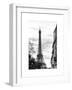 Eiffel Tower, Paris, France - White Frame and Full Format - Black and White Photography-Philippe Hugonnard-Framed Art Print