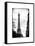 Eiffel Tower, Paris, France - White Frame and Full Format - Black and White Photography-Philippe Hugonnard-Framed Stretched Canvas