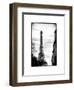 Eiffel Tower, Paris, France - White Frame and Full Format - Black and White Photography-Philippe Hugonnard-Framed Art Print