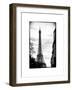 Eiffel Tower, Paris, France - White Frame and Full Format - Black and White Photography-Philippe Hugonnard-Framed Art Print