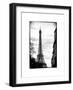 Eiffel Tower, Paris, France - White Frame and Full Format - Black and White Photography-Philippe Hugonnard-Framed Art Print