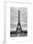 Eiffel Tower, Paris, France - White Frame and Full Format - Black and White Photography-Philippe Hugonnard-Framed Art Print