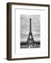 Eiffel Tower, Paris, France - White Frame and Full Format - Black and White Photography-Philippe Hugonnard-Framed Art Print