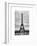 Eiffel Tower, Paris, France - White Frame and Full Format - Black and White Photography-Philippe Hugonnard-Framed Art Print