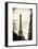 Eiffel Tower, Paris, France - White Frame and Full Format - Sepia - Tone Vintage Photography-Philippe Hugonnard-Framed Stretched Canvas