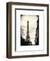 Eiffel Tower, Paris, France - White Frame and Full Format - Sepia - Tone Vintage Photography-Philippe Hugonnard-Framed Art Print