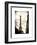 Eiffel Tower, Paris, France - White Frame and Full Format - Sepia - Tone Vintage Photography-Philippe Hugonnard-Framed Art Print