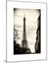 Eiffel Tower, Paris, France - White Frame and Full Format - Sepia - Tone Vintage Photography-Philippe Hugonnard-Mounted Art Print
