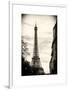 Eiffel Tower, Paris, France - White Frame and Full Format - Sepia - Tone Vintage Photography-Philippe Hugonnard-Framed Art Print