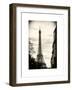 Eiffel Tower, Paris, France - White Frame and Full Format - Sepia - Tone Vintage Photography-Philippe Hugonnard-Framed Art Print