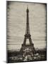 Eiffel Tower, Paris, France - White Frame and Full Format - Sepia - Tone Vintique Photography-Philippe Hugonnard-Mounted Art Print