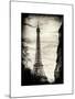 Eiffel Tower, Paris, France - White Frame and Full Format - Sepia - Tone Vintique Photography-Philippe Hugonnard-Mounted Art Print