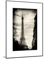 Eiffel Tower, Paris, France - White Frame and Full Format - Sepia - Tone Vintique Photography-Philippe Hugonnard-Mounted Art Print