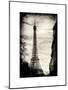 Eiffel Tower, Paris, France - White Frame and Full Format - Sepia - Tone Vintique Photography-Philippe Hugonnard-Mounted Art Print