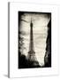 Eiffel Tower, Paris, France - White Frame and Full Format - Sepia - Tone Vintique Photography-Philippe Hugonnard-Stretched Canvas