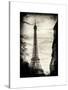 Eiffel Tower, Paris, France - White Frame and Full Format - Sepia - Tone Vintique Photography-Philippe Hugonnard-Stretched Canvas