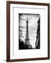 Eiffel Tower, Paris, France - White Frame and Full Format - Vintique Black and White Photography-Philippe Hugonnard-Framed Art Print