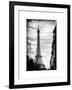 Eiffel Tower, Paris, France - White Frame and Full Format - Vintique Black and White Photography-Philippe Hugonnard-Framed Art Print