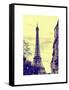 Eiffel Tower, Paris, France - White Frame and Full Format-Philippe Hugonnard-Framed Stretched Canvas