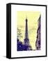 Eiffel Tower, Paris, France - White Frame and Full Format-Philippe Hugonnard-Framed Stretched Canvas