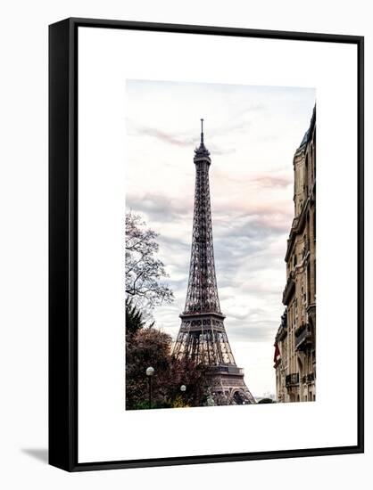 Eiffel Tower, Paris, France - White Frame and Full Format-Philippe Hugonnard-Framed Stretched Canvas