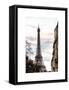 Eiffel Tower, Paris, France - White Frame and Full Format-Philippe Hugonnard-Framed Stretched Canvas