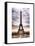 Eiffel Tower, Paris, France - White Frame and Full Format-Philippe Hugonnard-Framed Stretched Canvas