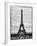 Eiffel Tower, Paris, France - White Frame - Black and White Photography-Philippe Hugonnard-Framed Photographic Print