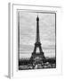 Eiffel Tower, Paris, France - White Frame - Black and White Photography-Philippe Hugonnard-Framed Photographic Print